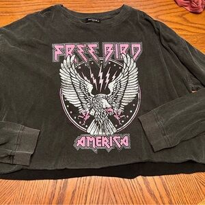 Free Bird Graphic Long Sleeve Tee